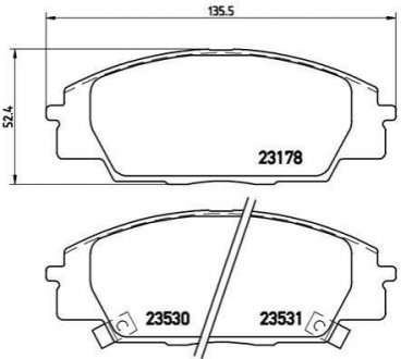 P28032 BREMBO Тормозные колодки дисковые