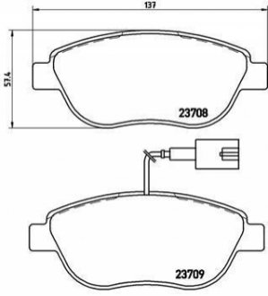 P23087 BREMBO Гальмівні колодки дискові