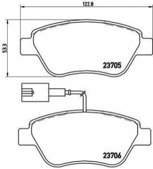 P23085 BREMBO Тормозные колодки дисковые