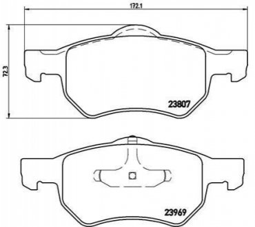 P11013 BREMBO Гальмівні колодки дискові