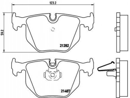 P06044 BREMBO Тормозные колодки дисковые