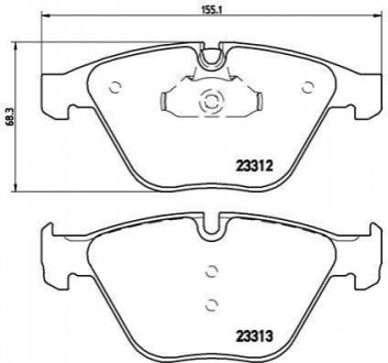 P06054 BREMBO Гальмівні колодки дискові