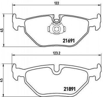 P06023 BREMBO Гальмівні колодки дискові