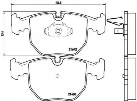 P06021 BREMBO Гальмівні колодки дискові