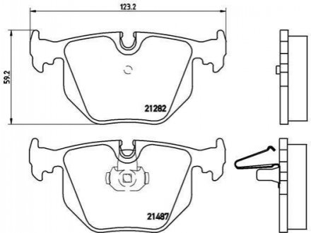 P06020 BREMBO Гальмівні колодки дискові