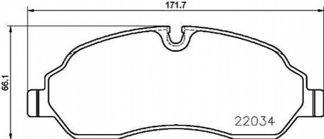 P 24 171 BREMBO Комплект тормозных колодок