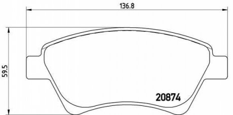 P68 034 BREMBO Гальмівні колодки дискові