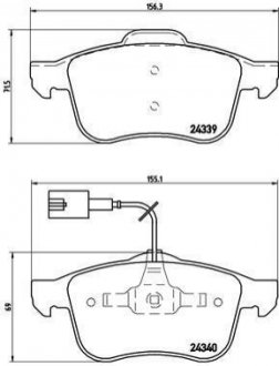 P23 103 BREMBO Гальмівні колодки дискові