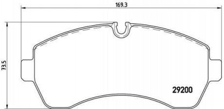 P50 059 BREMBO Гальмівні колодки дискові