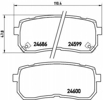 P30 035 BREMBO Гальмівні колодки дискові