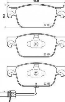 P85 153 BREMBO Гальмівні колодки дискові