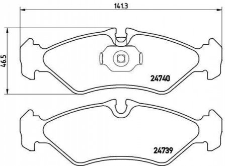 P50 081 BREMBO Гальмівні колодки дискові