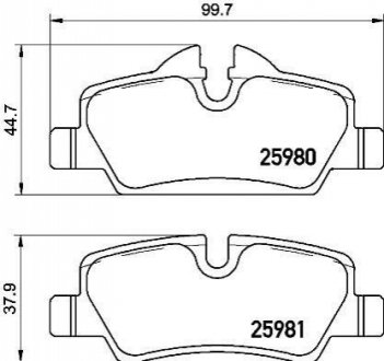 P06 090 BREMBO Гальмівні колодки дискові