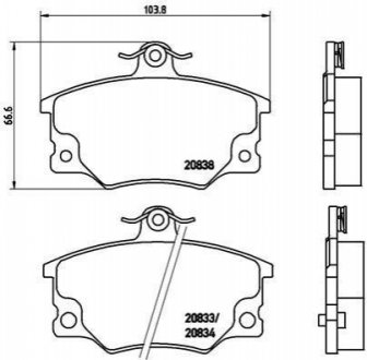 P23 017 BREMBO Гальмівні колодки дискові