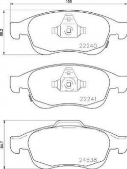 P 23 165 BREMBO Гальмівні колодки дискові