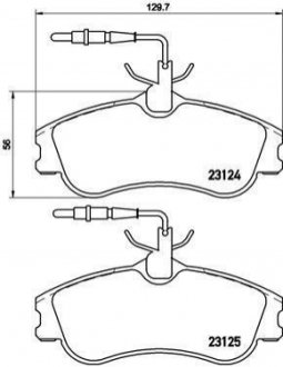 P61 060 BREMBO Гальмівні колодки дискові