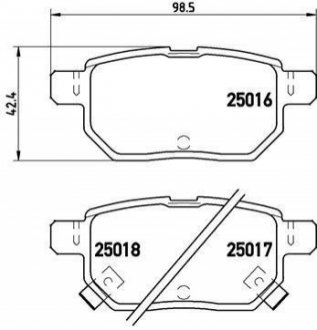 P83 133 BREMBO Гальмівні колодки дискові