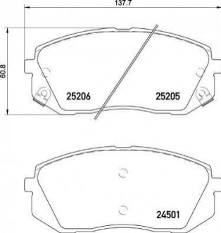 P30 093 BREMBO Гальмівні колодки дискові