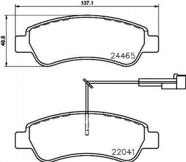 P61 125 BREMBO Гальмівні колодки дискові