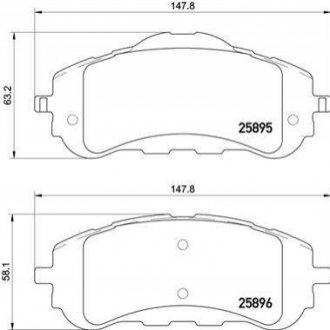 P61 120 BREMBO Гальмівні колодки дискові