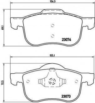 P86 016 BREMBO Гальмівні колодки дискові