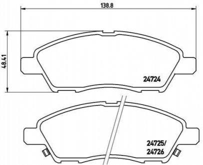 P56 070 BREMBO Гальмівні колодки дискові