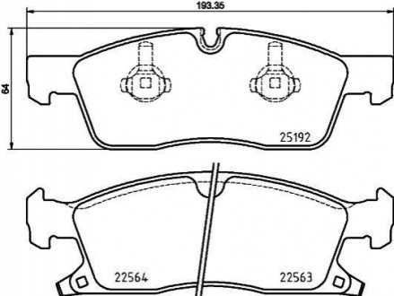 P37 022 BREMBO Гальмівні колодки дискові