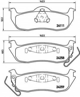 P37 011 BREMBO Гальмівні колодки дискові