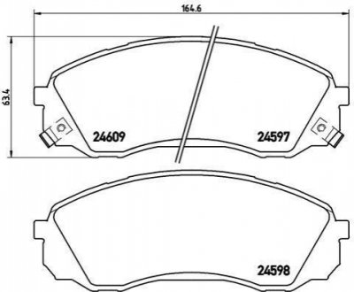 P30 041 BREMBO Гальмівні колодки дискові