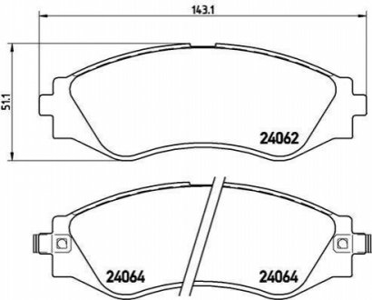 P10 006 BREMBO Гальмівні колодки дискові