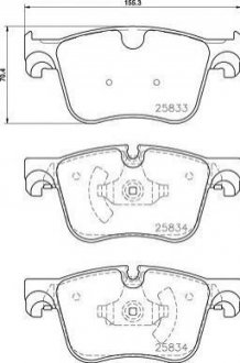 P 61 127 BREMBO Гальмівні колодки дискові