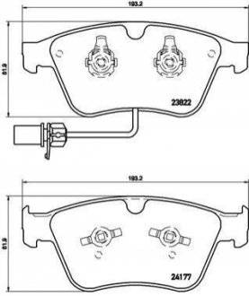 P05 003 BREMBO Гальмівні колодки дискові