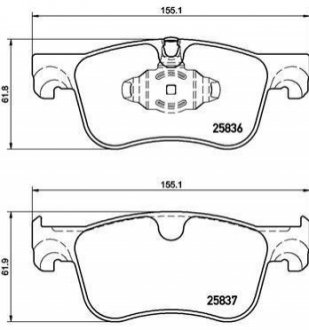 P61 116 BREMBO Гальмівні колодки дискові