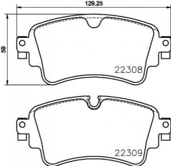 P85 154 BREMBO Тормозные колодки задние