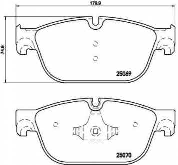 P61 107 BREMBO Гальмівні колодки дискові