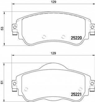 P61 105 BREMBO Гальмівні колодки дискові