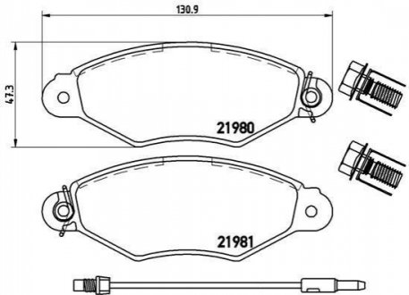 P56 038 BREMBO Гальмівні колодки дискові