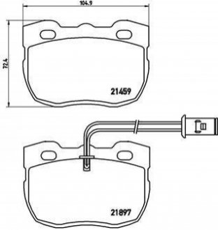 P44 004 BREMBO Гальмівні колодки дискові