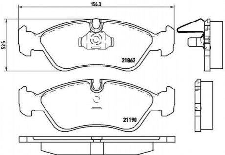 P59 017 BREMBO Гальмівні колодки дискові