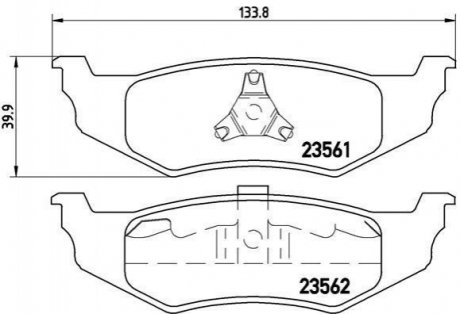 P11 010 BREMBO Гальмівні колодки дискові