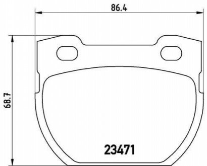 P44 006 BREMBO Гальмівні колодки дискові