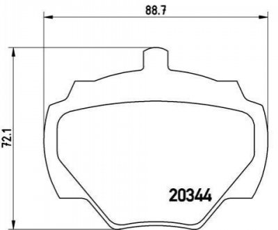 P44 001 BREMBO Гальмівні колодки дискові