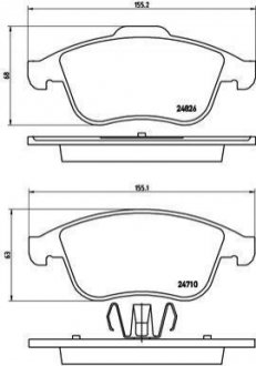 P68 047 BREMBO Гальмівні колодки дискові