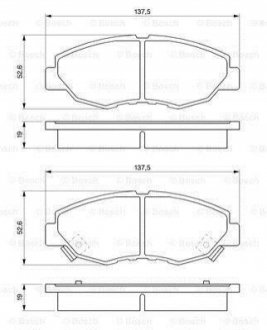 0986461124 BOSCH Гальмівні колодки дискові