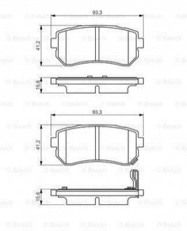 0986495354 BOSCH Гальмівні колодки дискові