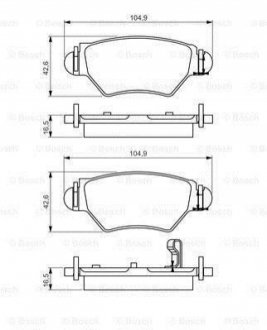 0986495250 BOSCH Гальмівні колодки дискові