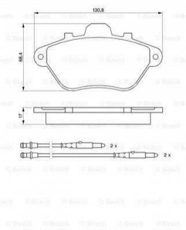 0986460950 BOSCH Гальмівні колодки дискові