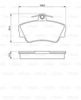 0986460989 BOSCH Гальмівні колодки дискові