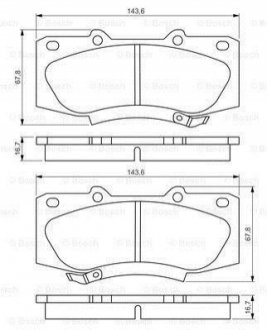 0986495352 BOSCH Гальмівні колодки дискові