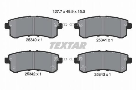 2534001 TEXTAR Гальмівні колодки дискові